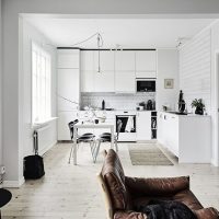 Dapur bergaya moden Scandinavia