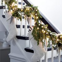 Decoration stairs in a country house