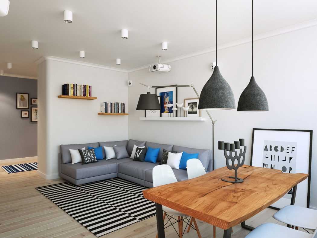 Pendant lights over a wooden table