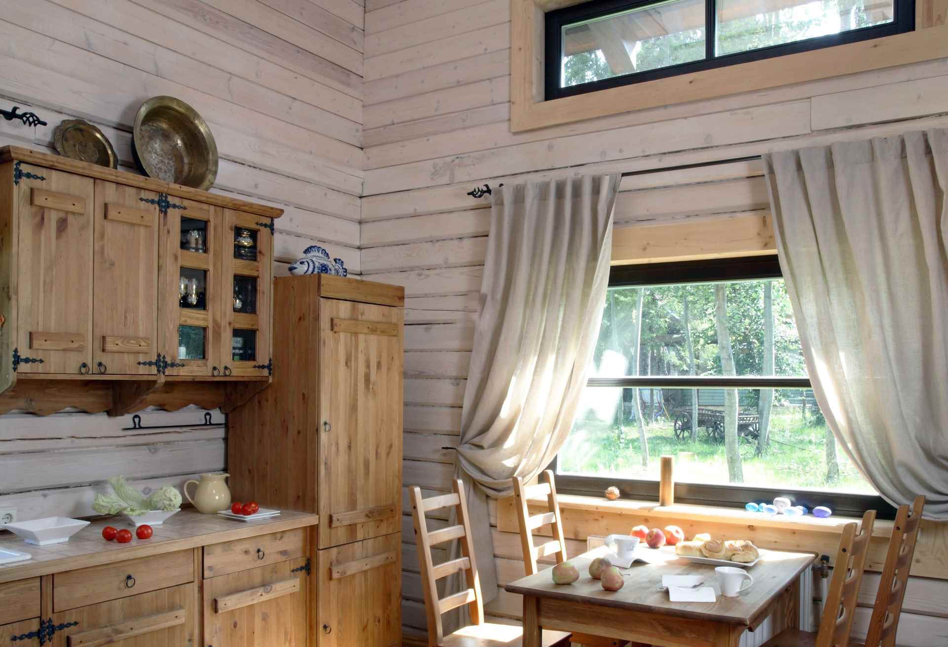 Wooden furniture in the kitchen of a rural house