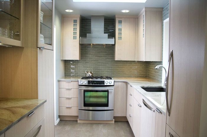 Hanging cabinets to the ceiling in a modern kitchen