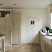 Kitchen design in pastel colors.