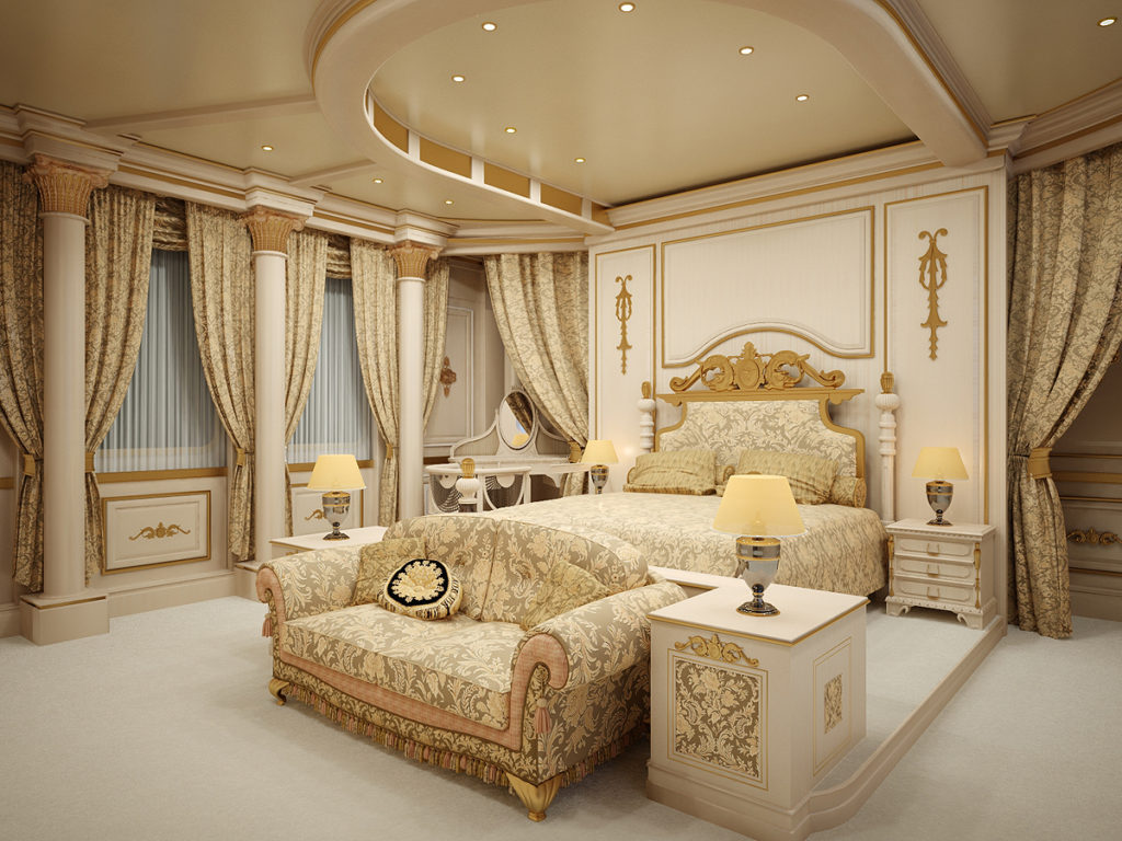 Bright Empire style bedroom