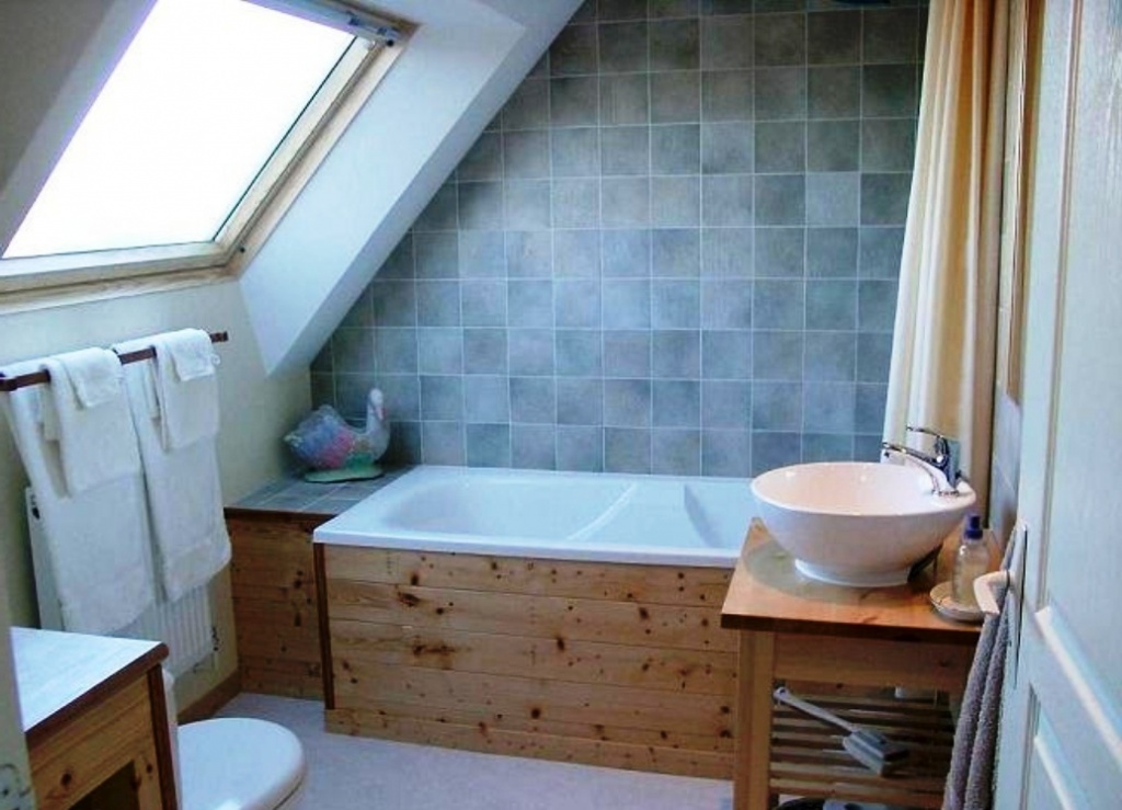 Organization of a bathroom in the attic of a private house