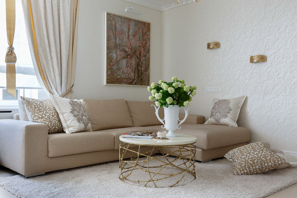 Vase of flowers on a coffee table