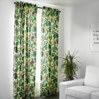 Floral curtains