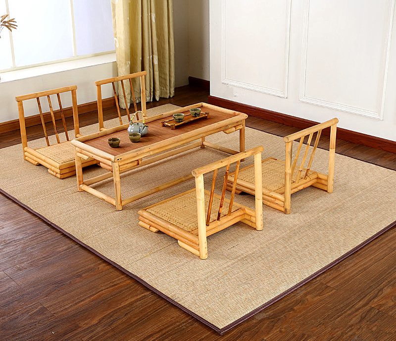 Japanese-style bamboo rug