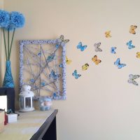 Nursery wall decor painted butterflies