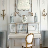 Antique piano in the living room