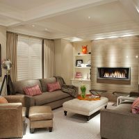 Living room design with two sofas