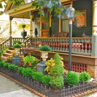 Beautiful terrace with carved elements