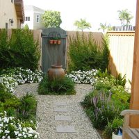 Small courtyard on a summer cottage