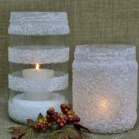 White sand cans decor