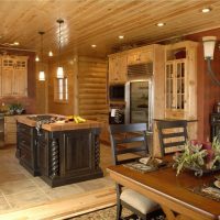 Solid wood kitchen island