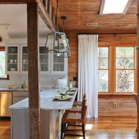 Bar counter in a wooden house