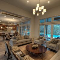 Spacious kitchen-living room