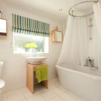 White bathtub with a transparent canopy