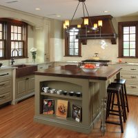 Kitchen with island in a private house