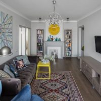 Persian carpet on the living room floor