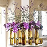 Lilac flowers in the home interior