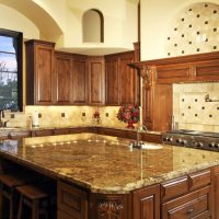 Kitchen island with integrated sink