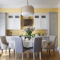 Dining area in the kitchen of a panel house