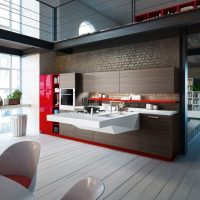 Design of a modern kitchen in an unusual style