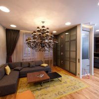 Sliding wardrobe as a space divider