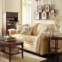 Comfortable cream-colored sofa