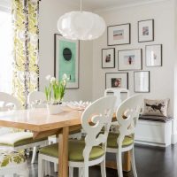 Dining group with white chairs