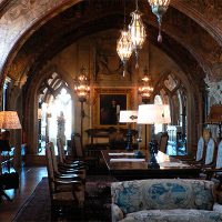 Dining room in a private castle-style house