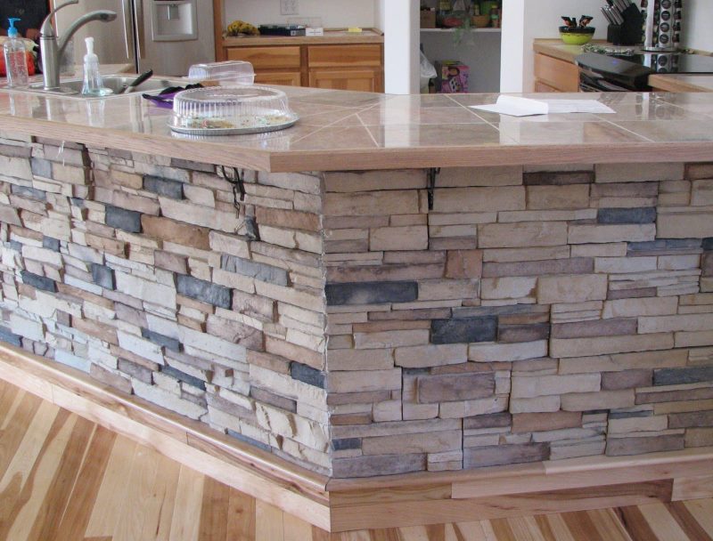 Stone bar counter