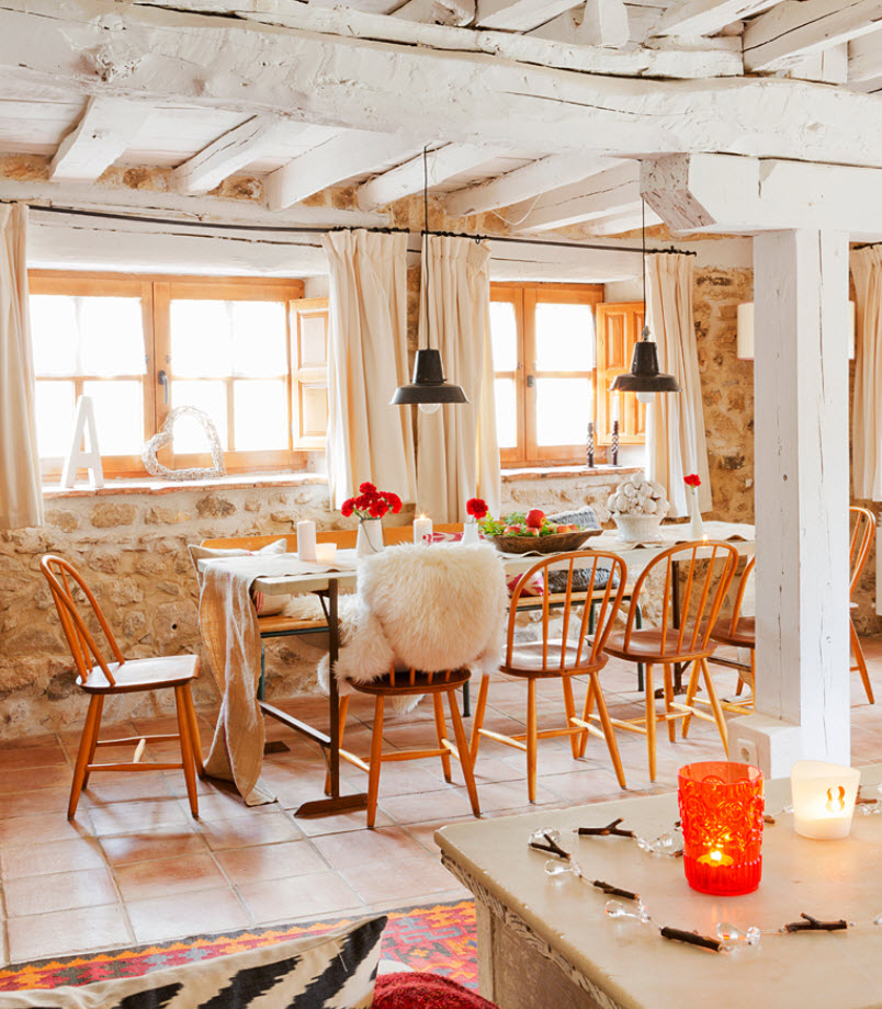 Spanish style dining area