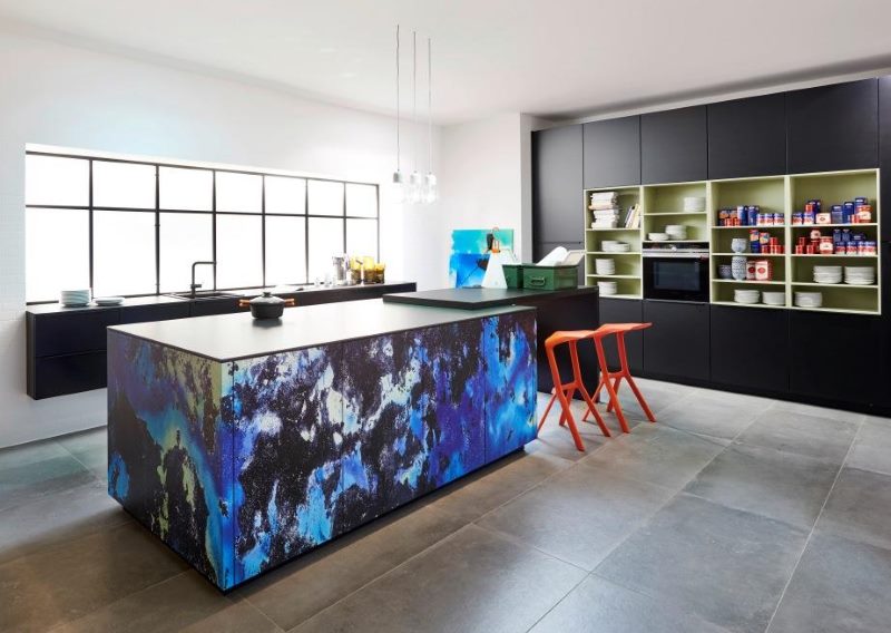 Space style kitchen interior