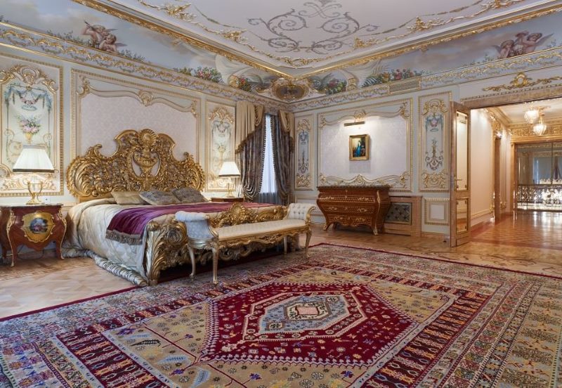 Baroque style bedroom interior