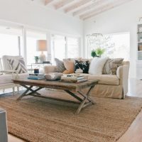 Rough coffee table made of wood