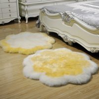 Two faux fur mats