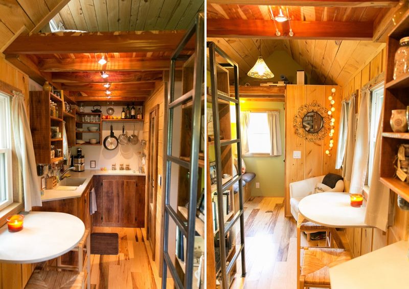 The interior of a small kitchen in a country house