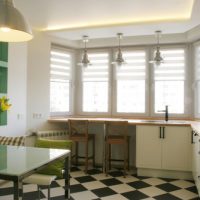 Kitchen with window work area