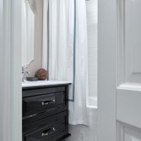 Ajar bathroom door