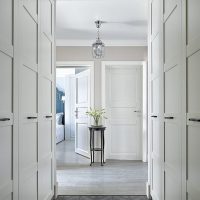 Built-in wardrobes in the interior of the hallway