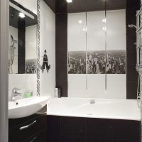 Bathroom design in black and white