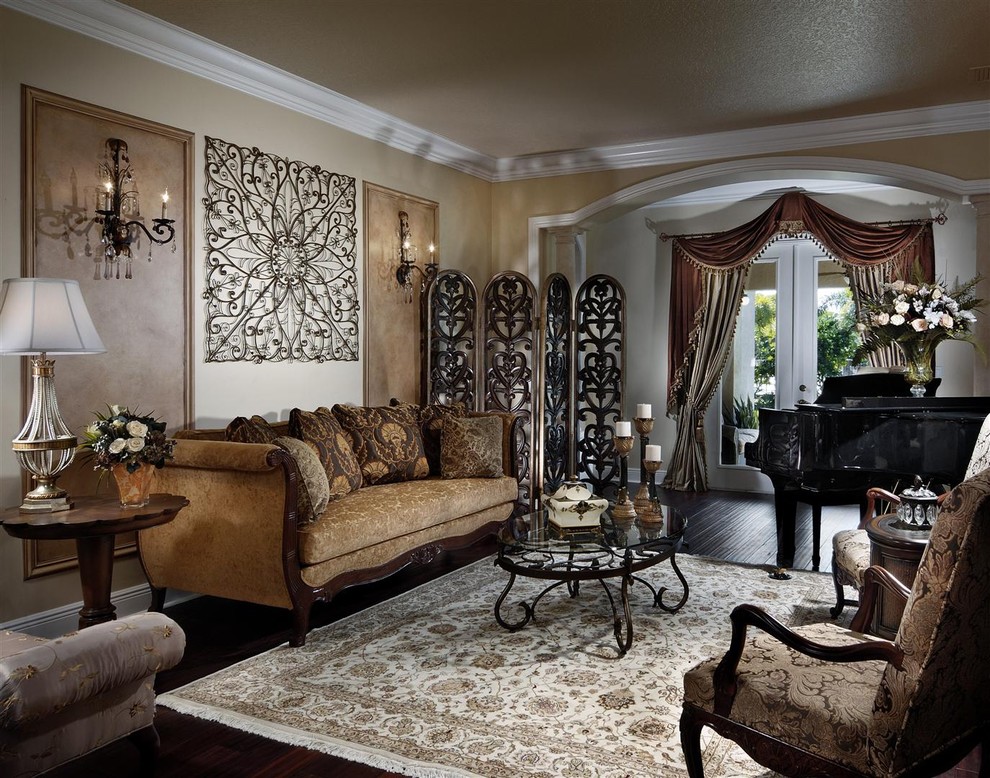 Light carpet in the Gothic style living room