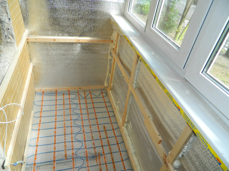 DIY electric underfloor heating on the balcony