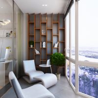 Panoramic glazing on the balcony of a modern apartment