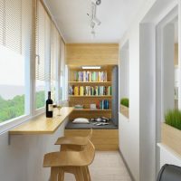 Bar counter on a modern balcony