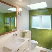 Green Tiled Bathroom