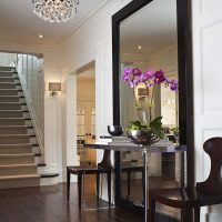 Floor mirror in the lobby of a private house