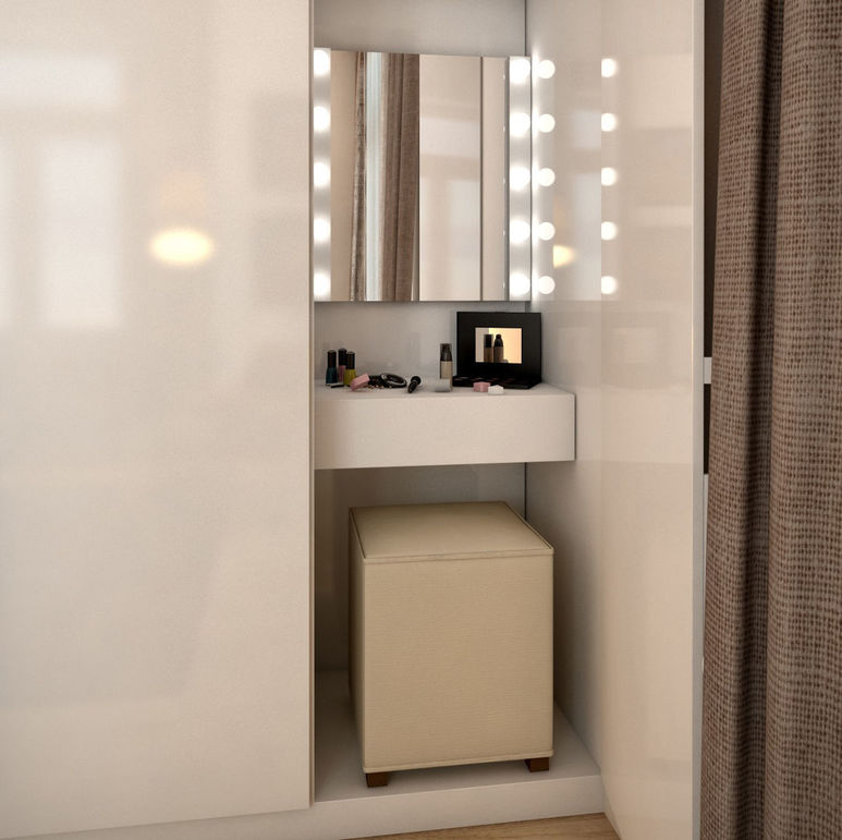 Dressing table in the bedroom closet