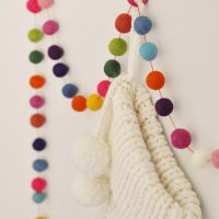 Colored soft ball garland